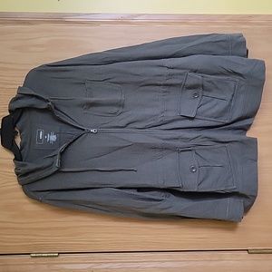 Green zippered jacket